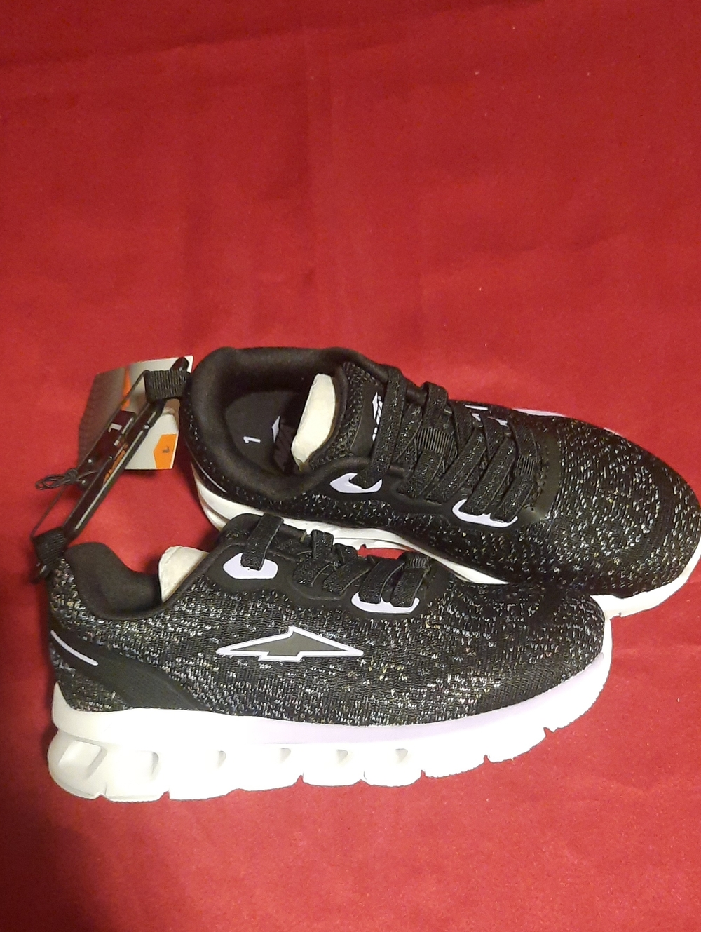 Avia Black With Purple Accent Girls Lightweight Sneakers